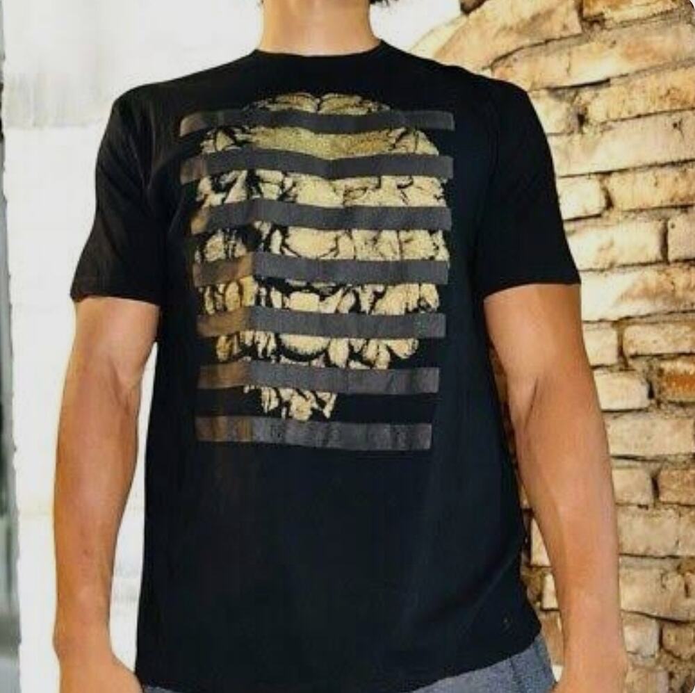 Men's Sean John Gold Lion Logo Tshirt Size 4XL